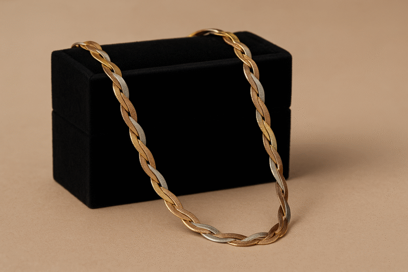 Trio Luxe Braided Chain Necklace