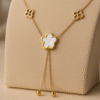 Opaline Clover Cascade Necklace