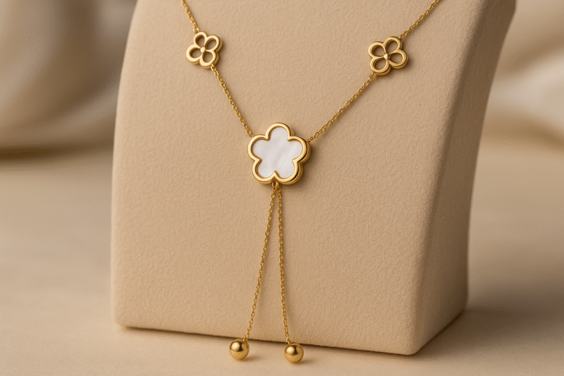 Opaline Clover Cascade Necklace