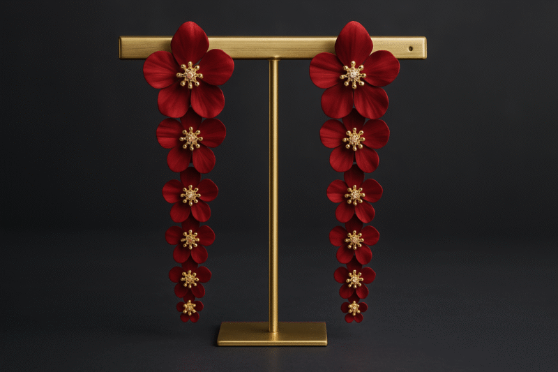 Cascading Blossom Drop Earrings