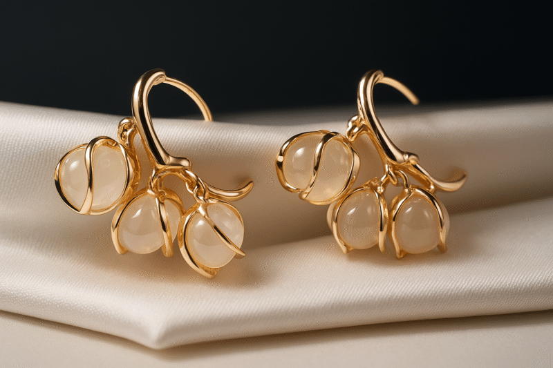 Blossom Drop Hook Earrings - Image 3