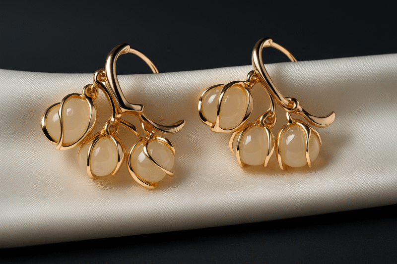 Blossom Drop Hook Earrings - Image 2