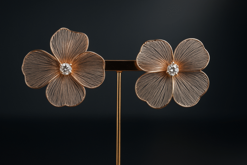 Petal Veil Statement Earrings