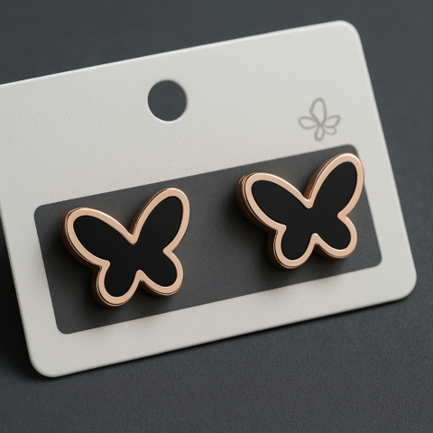 Mini Butterfly Charm Studs