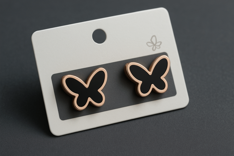 Mini Butterfly Charm Studs