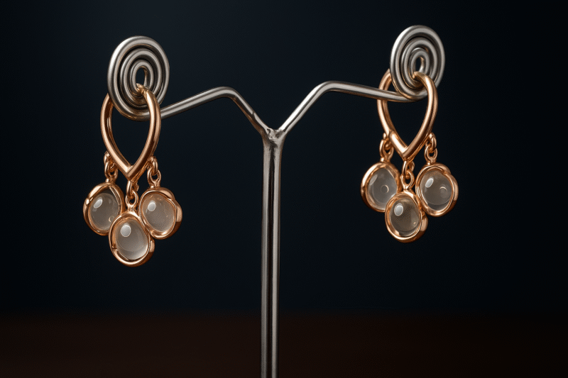 Petal Cluster Hoop Earrings - Image 3