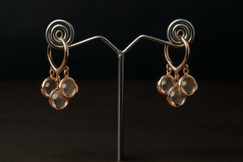 Petal Cluster Hoop Earrings - Image 4