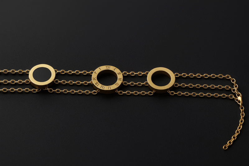Golden Orbit Chain Bracelet - Image 2
