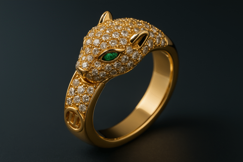Fierce Panther Elegance Ring - Image 2