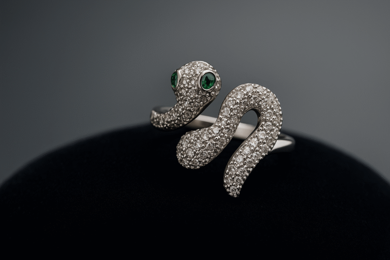 Serpent Spark Statement Ring