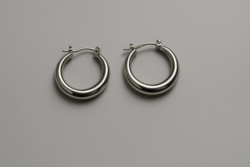 Anti-Tarnish Classic Dome Hoop Earrings