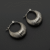 Textured Crescent Hoop Earrings