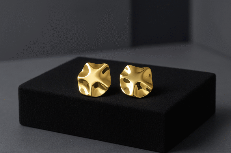 Anti-Tarnish Molten Shine Statement Studs