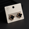 Midnight Clover Anti-Tarnish Stud Earrings