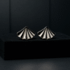 Silver Fan Shell Studs Anti Tarnish