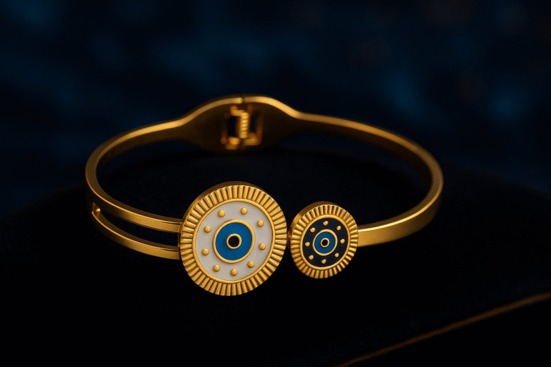 Evil Eye Twin Disc Bangle