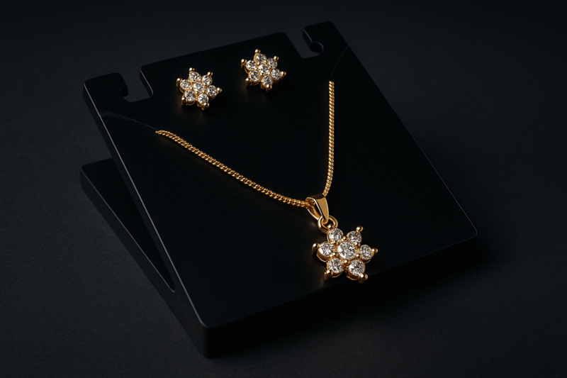 Twinkling Snowflake Pendant Set - Image 3