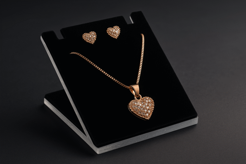 Radiant Heart Pendant Set