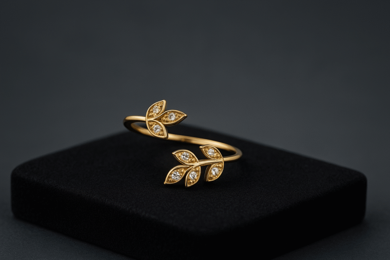 Leafy Grace Adjustable Ring - Image 3