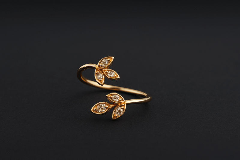 Leafy Grace Adjustable Ring - Image 2