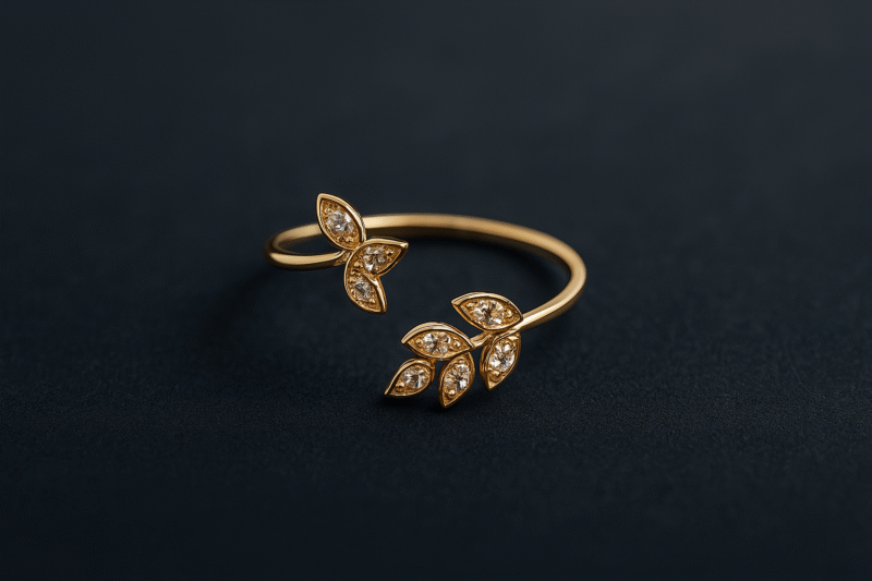 Leafy Grace Adjustable Ring
