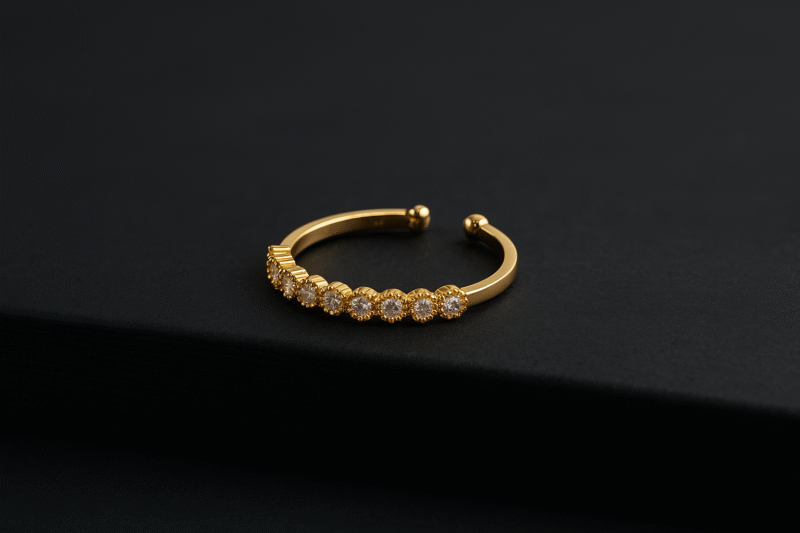 Radiant Sparkle Open Band Ring - Image 3