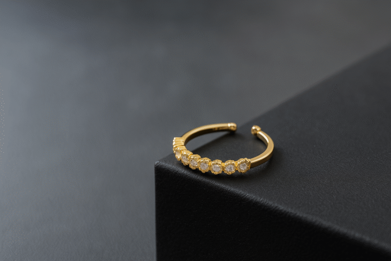 Radiant Sparkle Open Band Ring - Image 2