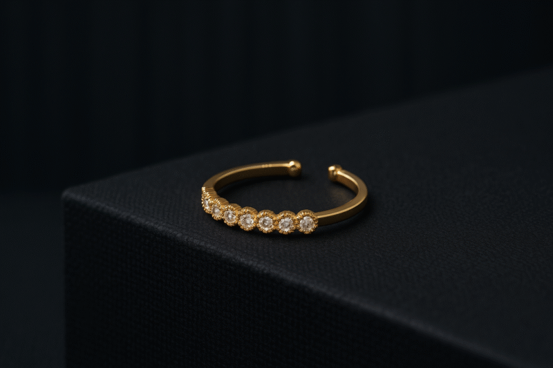 Radiant Sparkle Open Band Ring
