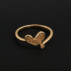 Golden Heart Whisper Ring