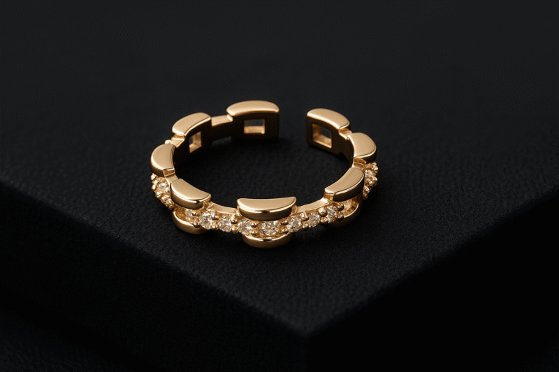 Golden Link Shine Ring