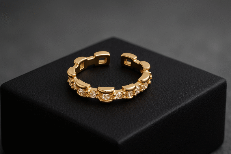 Golden Link Shine Ring - Image 3