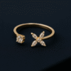 Floral Radiance Open Ring