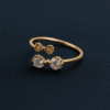 Twinkling Bow Duo Ring