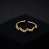Zigzag Glimmer Adjustable Ring