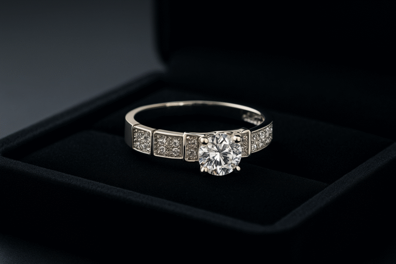 Radiant Solitaire Sparkle Ring - Image 2