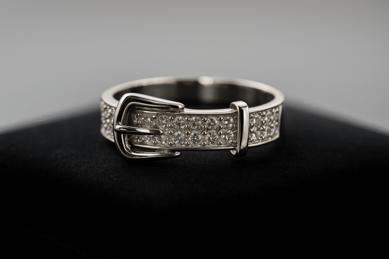 Crystal Buckle Statement Ring - Image 2