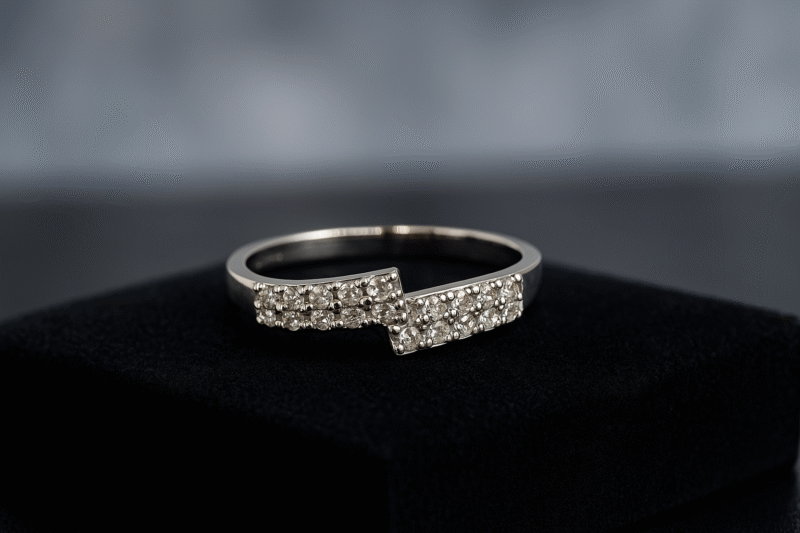 Zircon Crossover Sparkle Ring - Image 2