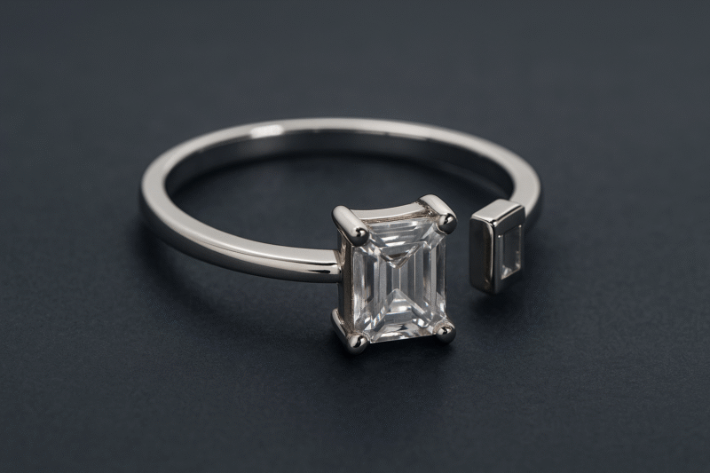 Emerald-Cut Solitaire Elegance Ring