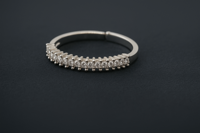 Dual Row Zircon Elegance Ring - Image 2