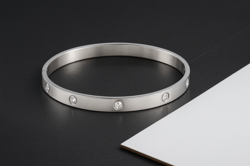Minimal Luxe Crystal Bangle - Image 2