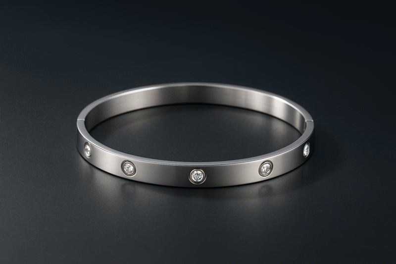 Minimal Luxe Crystal Bangle