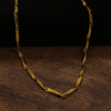 Twisted Blade-Link Gold Chain Necklace