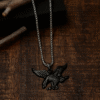Midnight Eagle Pendant Necklace for Men – Premium Black Plated Stainless Steel Chain with Bold Flying Eagle Charm