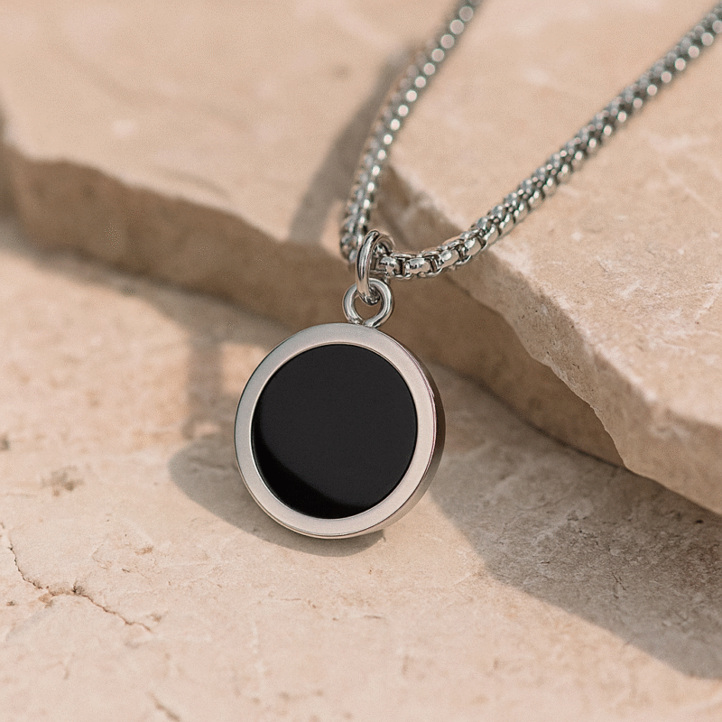 Eclipse Onyx Pendant Necklace - Image 2