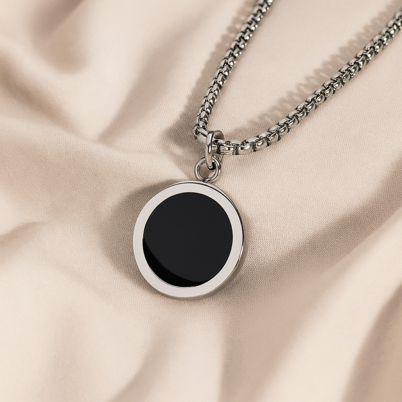 Eclipse Onyx Pendant Necklace