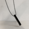 Obsidian Bar Tag Pendant