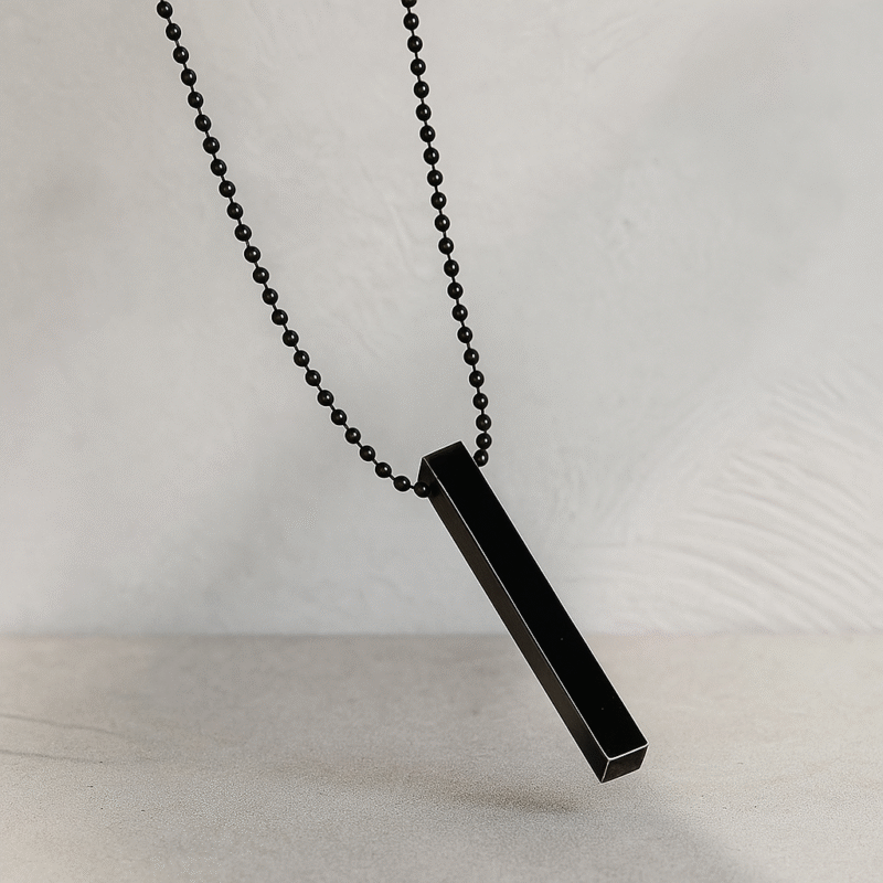 Obsidian Bar Tag Pendant