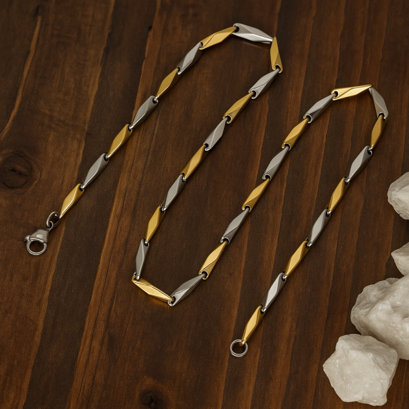 DuoTone Twist Chain Set – Gold & Silver