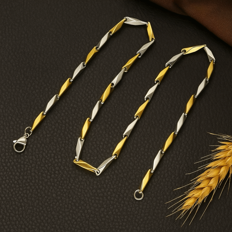 DuoTone Twist Chain Set – Gold & Silver - Image 2